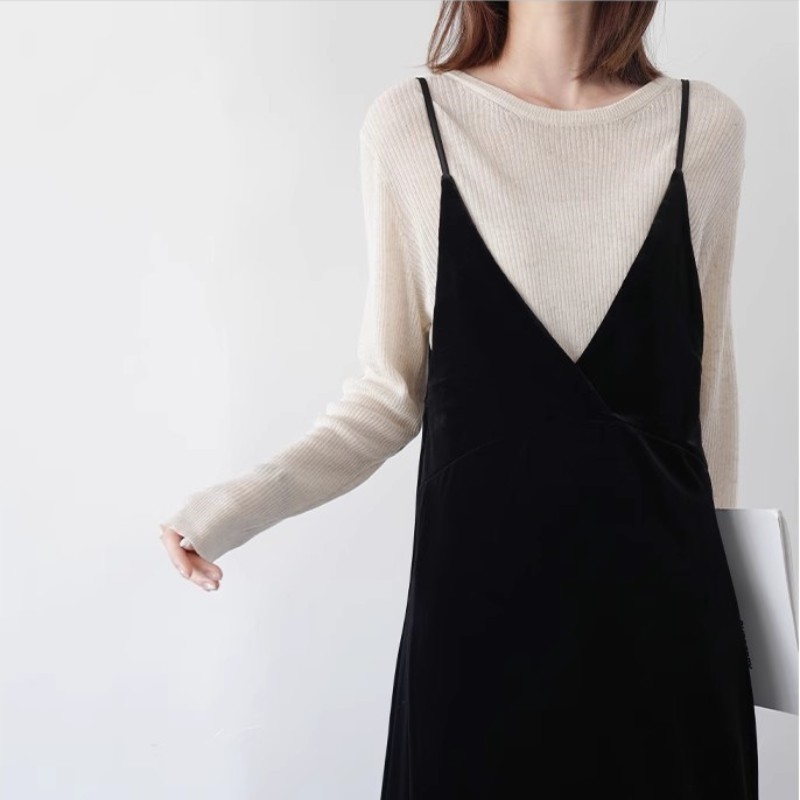 Elderly Women Formal Wear - Suspended Velvet Dress For Women 2023