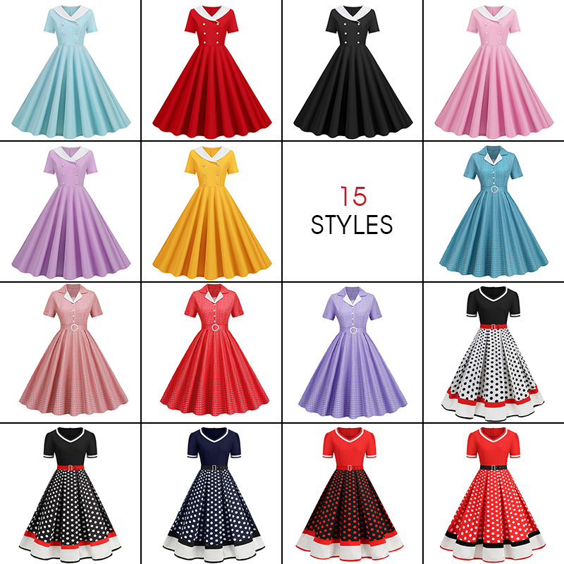 Elderly Women Formal Wear - Womens Retro 50s 60s Rockabilly Party