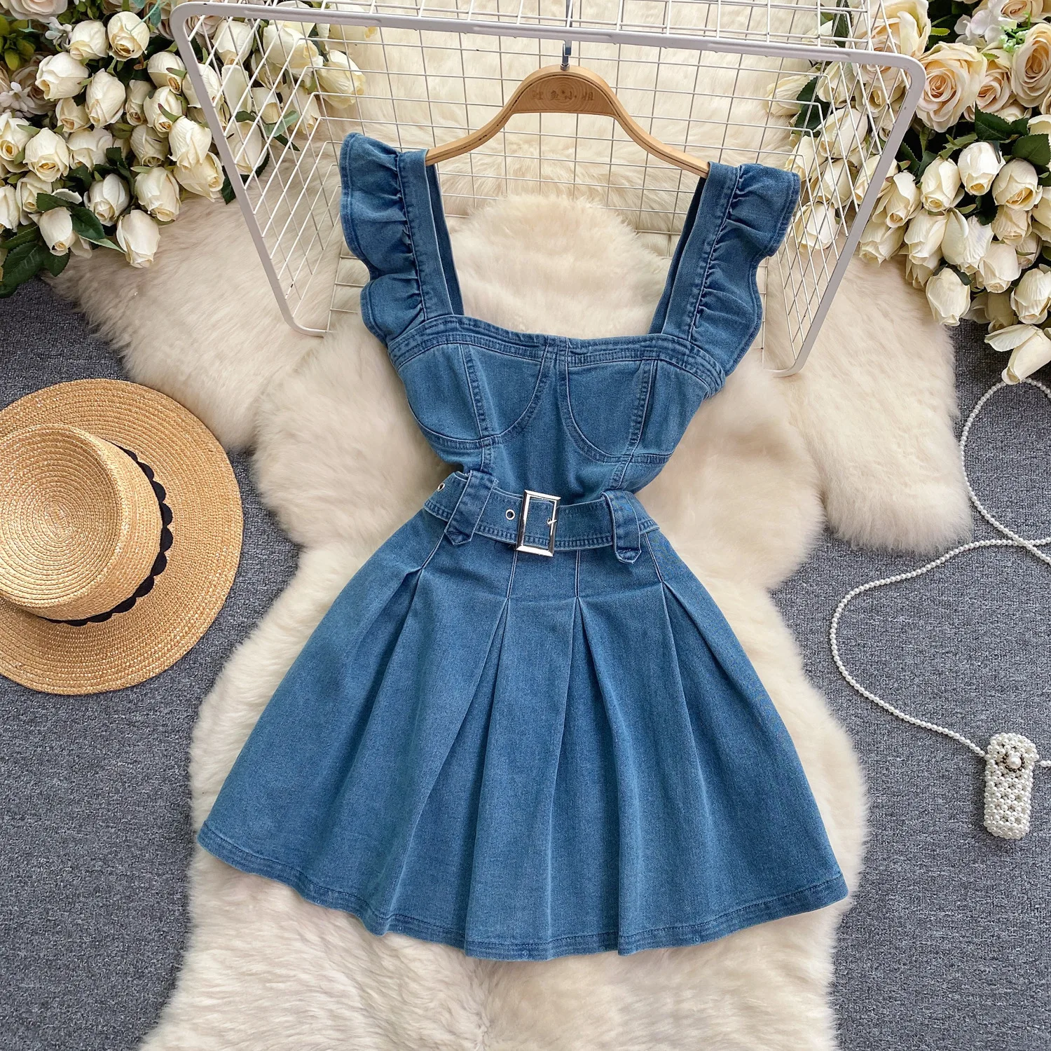 Shift Dress Sleeveless - Korean Version of The College Style