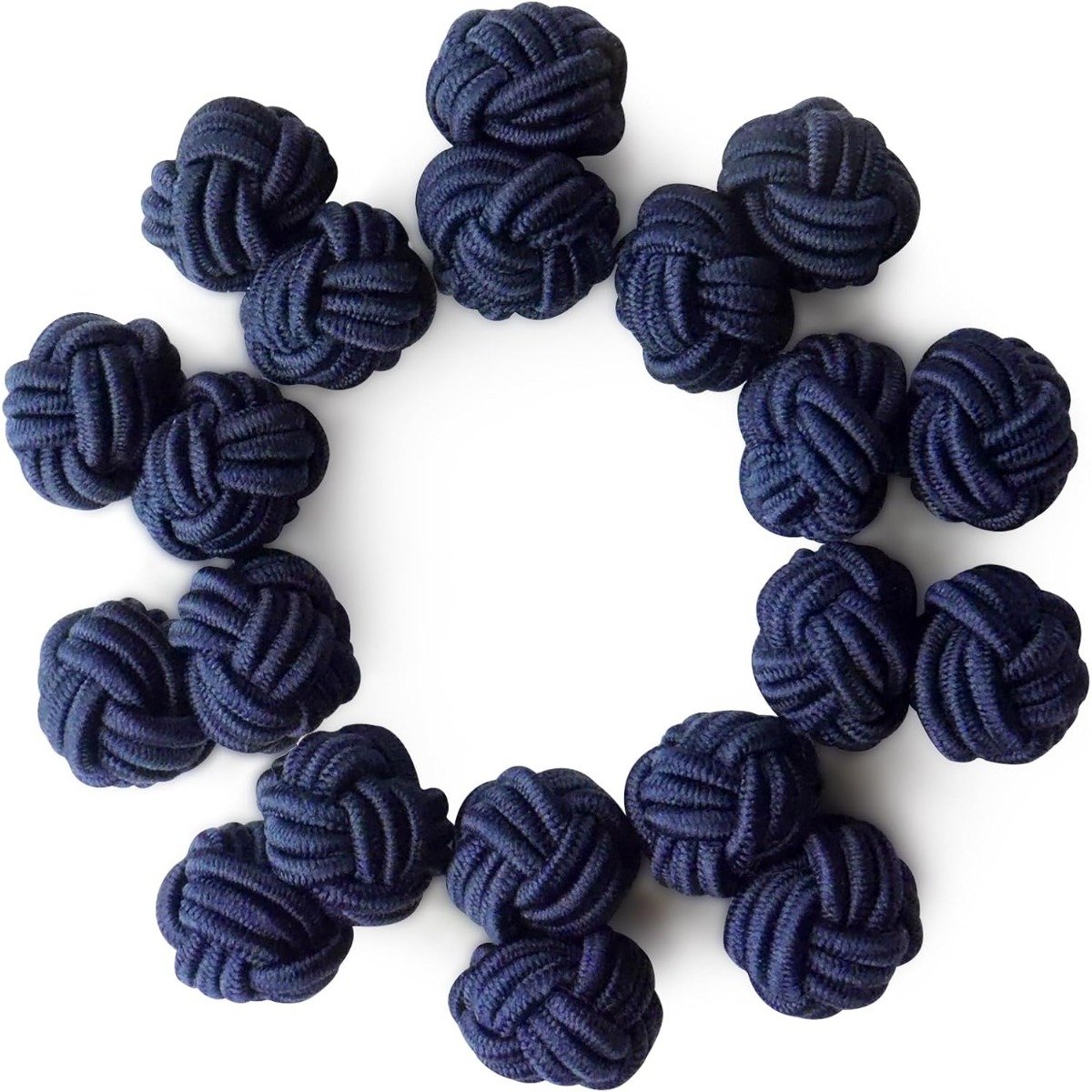 Woman Formal Wear - 5 Pairs Unisex Fabric Knot Cufflinks