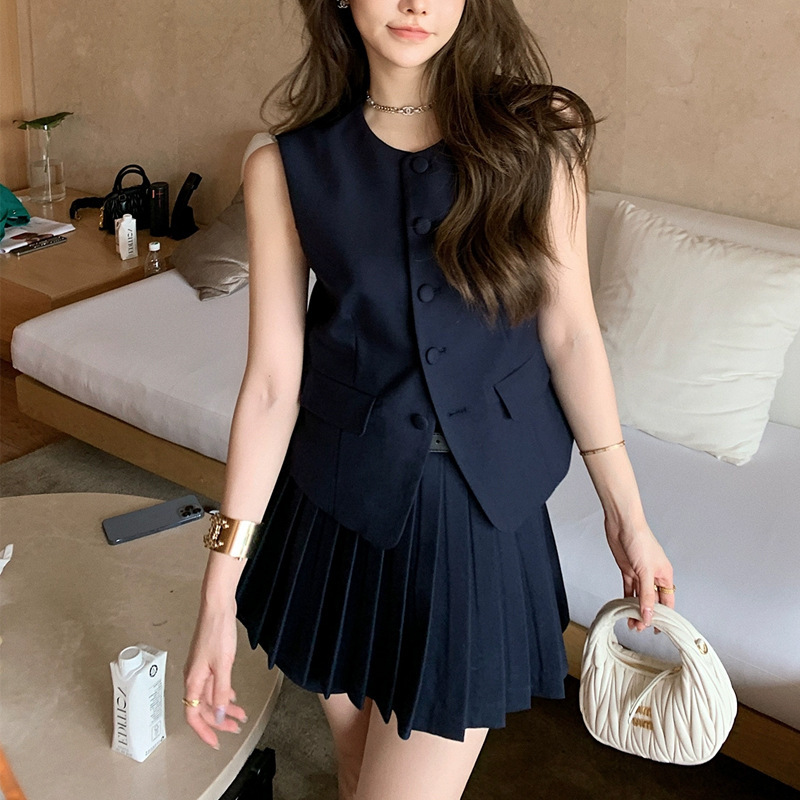 Shift Dress Sleeveless - Matching Sets Solid Women Dress Sets