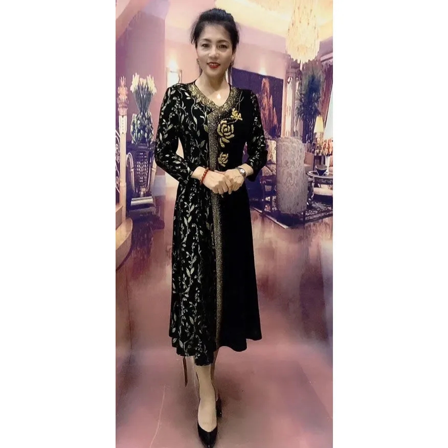 Elderly Women Formal Wear - Spring Autumn New Wedding Dresses 5XL