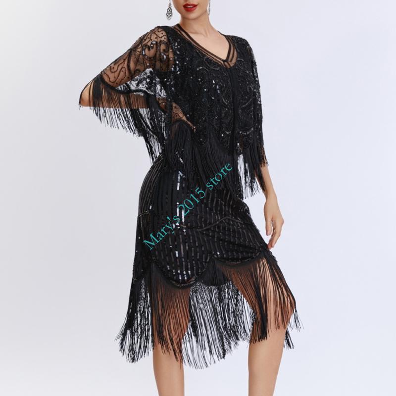 Women Stylish Fringe Sequined  - Women'S Formal Wear In The 1920S ulasan dan harga
