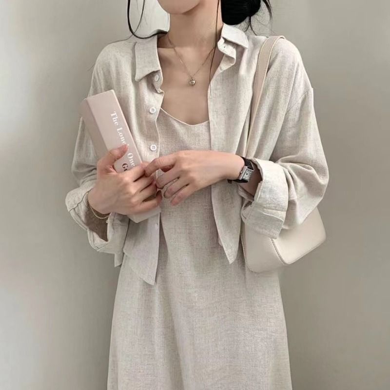 Women Dress Set Two Piece Sets - Shift Dress Sleeveless ulasan dan harga