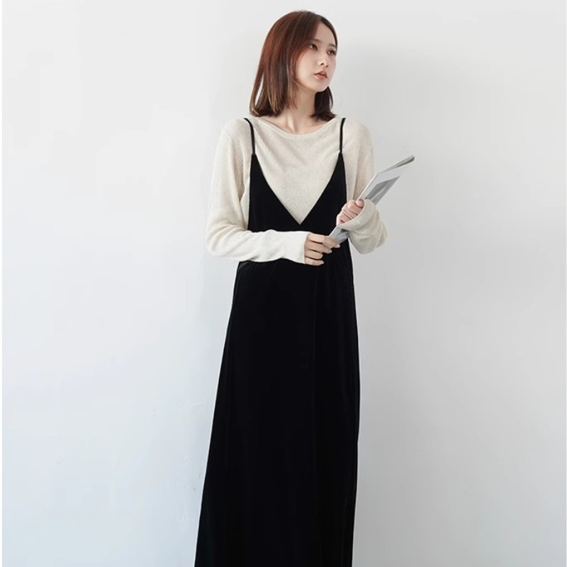 Suspended Velvet Dress For Wom - Elderly Women Formal Wear ulasan dan harga