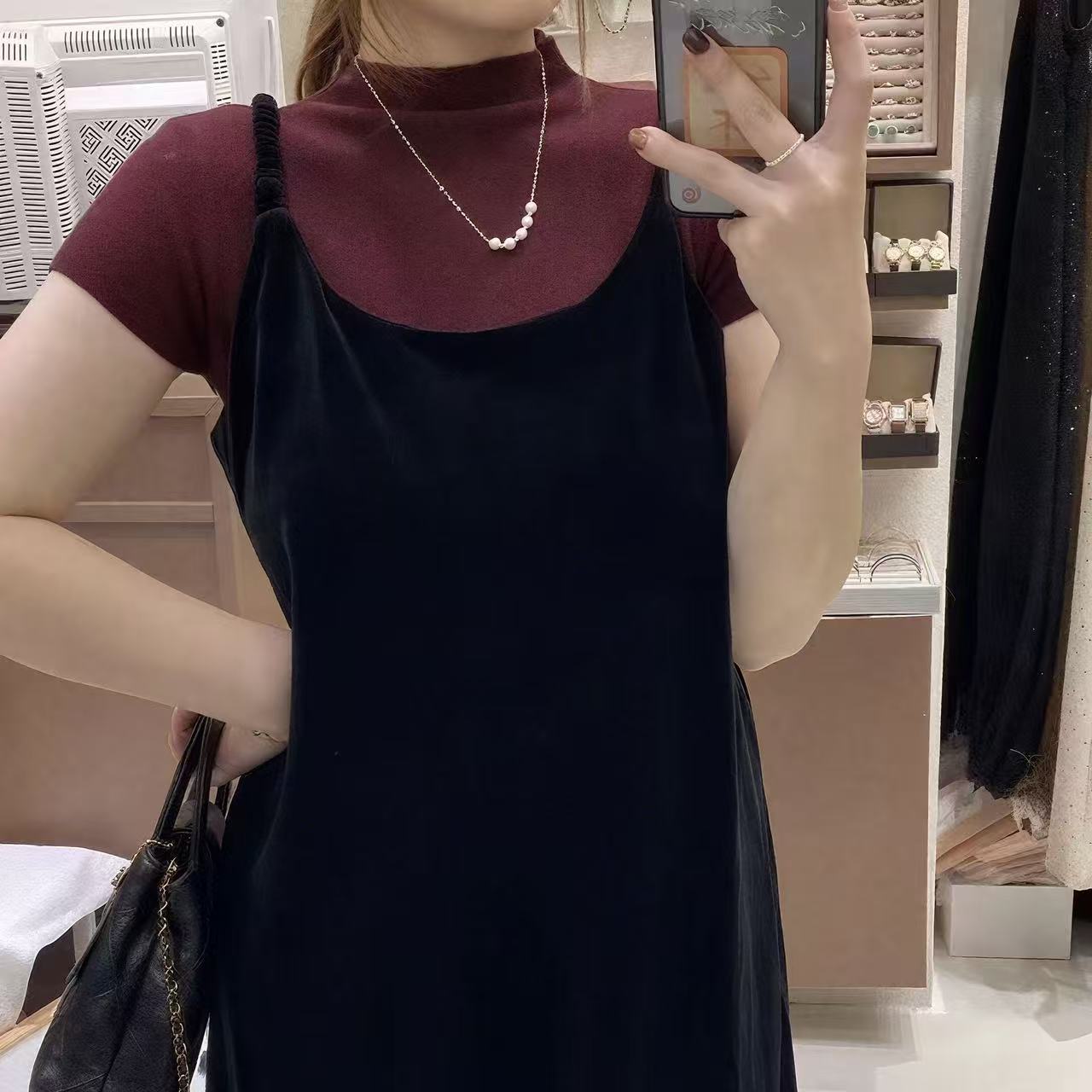 Suspended Velvet Dress For Wom - Elderly Women Formal Wear ulasan dan harga