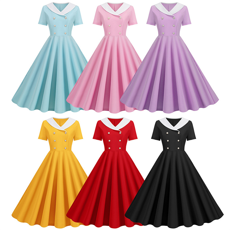 Womens Retro 50s 60s Rockabill - Elderly Women Formal Wear ulasan dan harga
