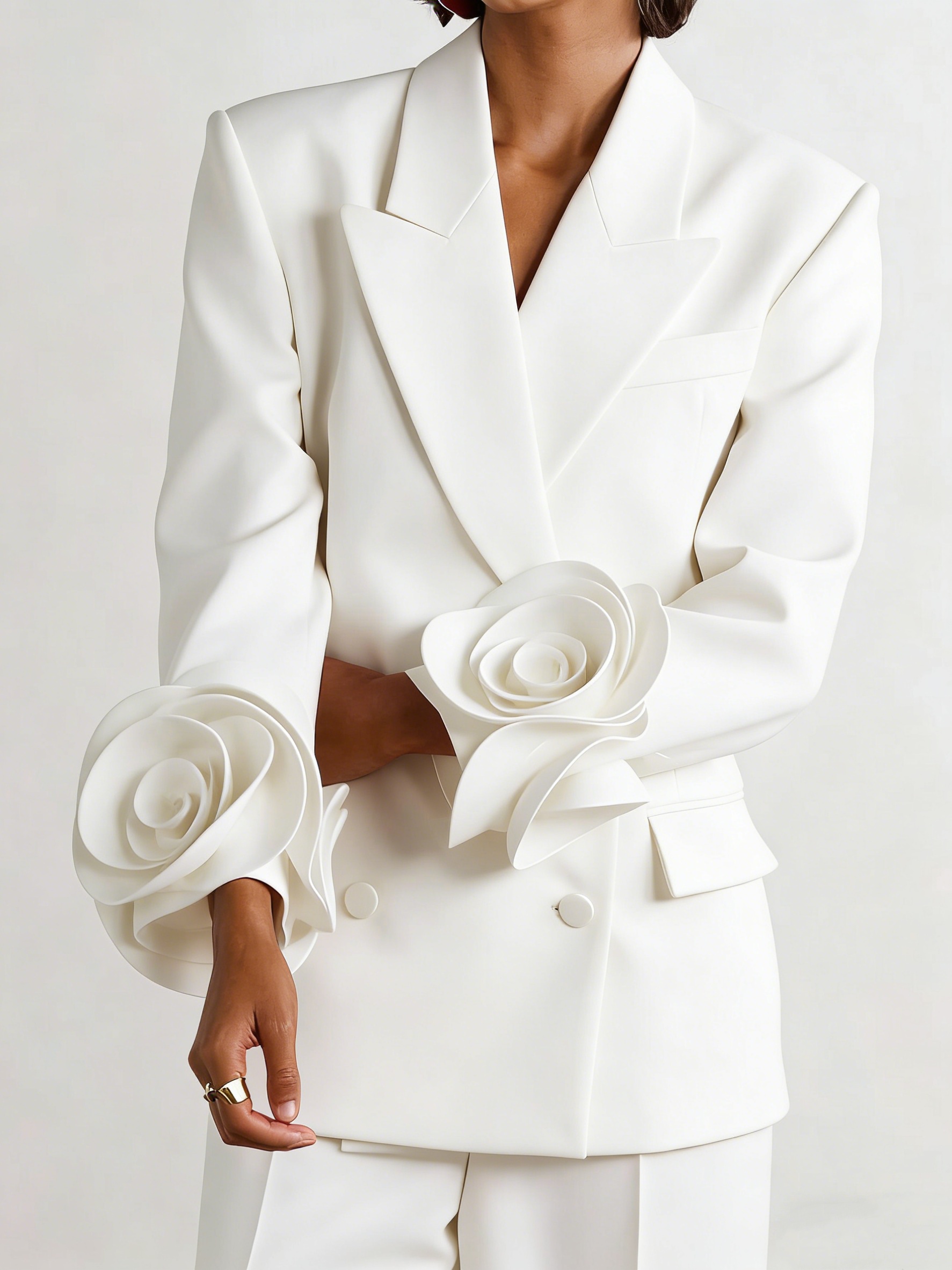 2 Pieces White Flowers Women P - Women Formal Wear For Graduation ulasan dan harga