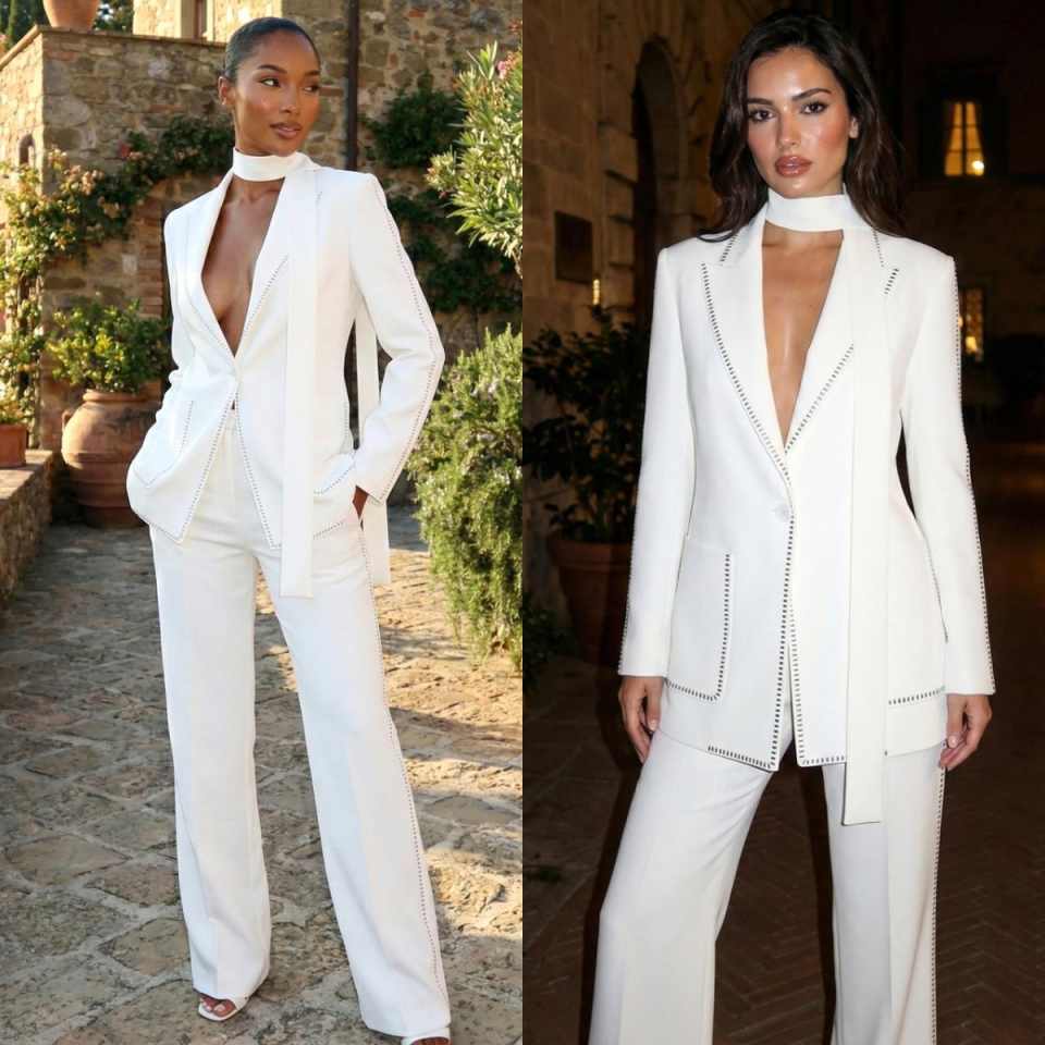 2 Pieces Women Wedding Pants S - Women Formal Wear For Graduation ulasan dan harga