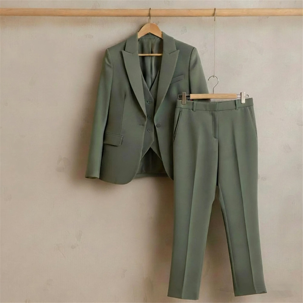 New Sage Green Women's Suit 3  - Women Formal Wear Blazers ulasan dan harga