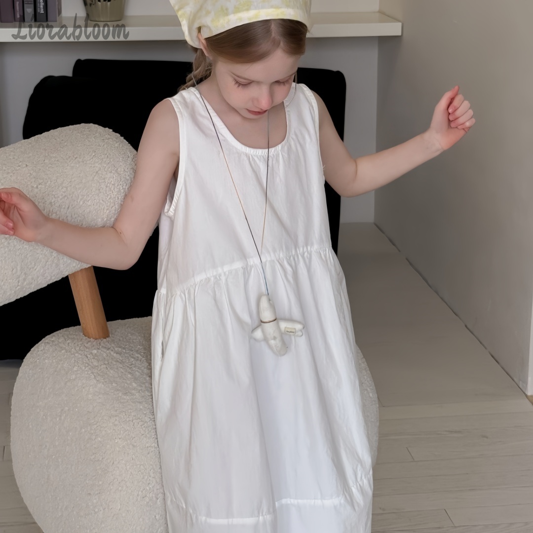 Girls' White Dress Simple Maxi - Woman Formal Wear ulasan dan harga