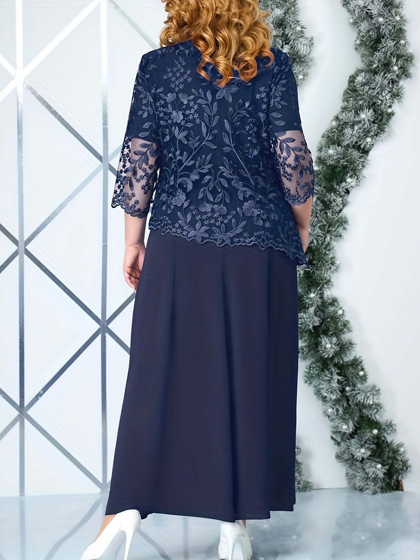 Plus size women's dress with e - Elderly Women Formal Wear ulasan dan harga