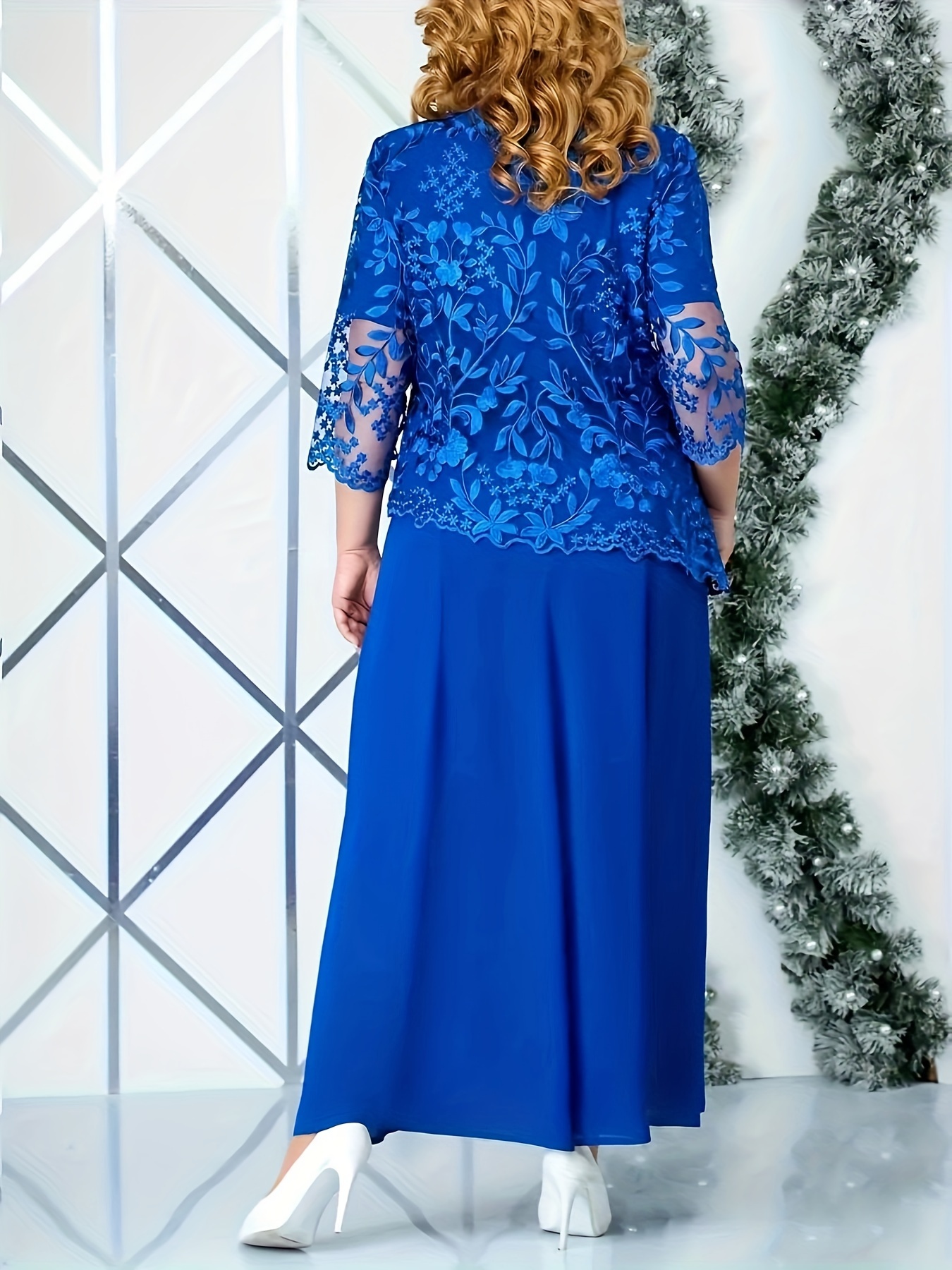 Plus size women's dress with e - Elderly Women Formal Wear ulasan dan harga