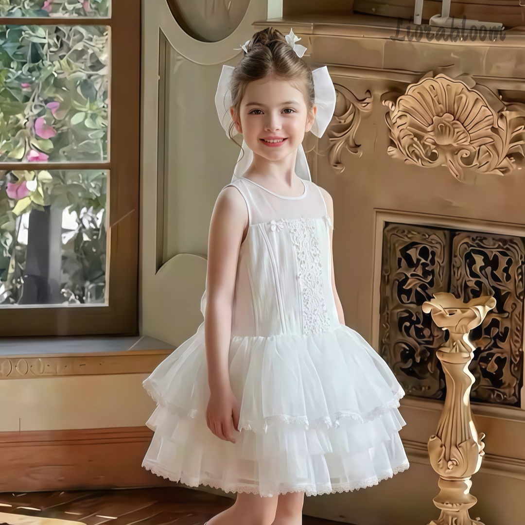 Girls' White Embroidered Forma - Woman Formal Wear ulasan dan harga