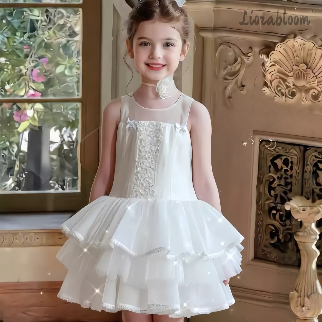 Girls' White Embroidered Forma - Woman Formal Wear ulasan dan harga