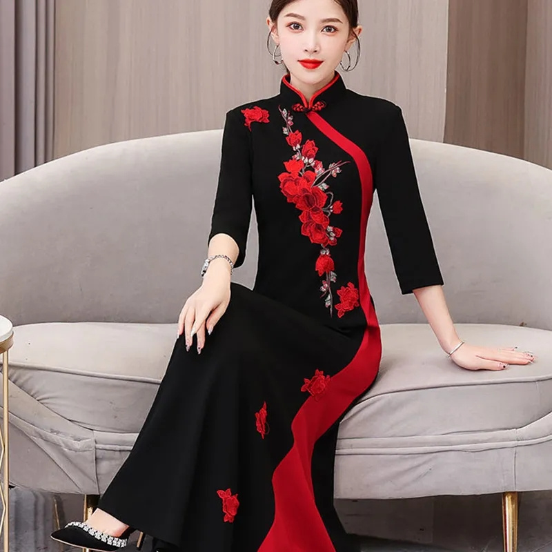 Middle Aged Female Golden Velv - Elderly Women Formal Wear ulasan dan harga