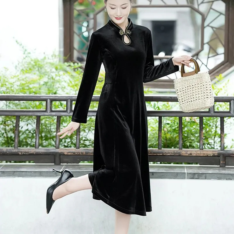 Middle Aged Female Golden Velv - Elderly Women Formal Wear ulasan dan harga