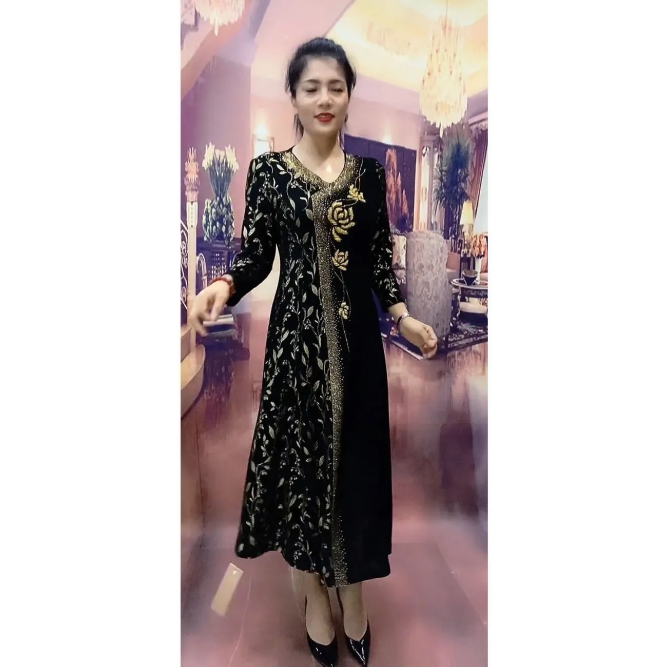 Spring Autumn New Wedding Dres - Elderly Women Formal Wear ulasan dan harga