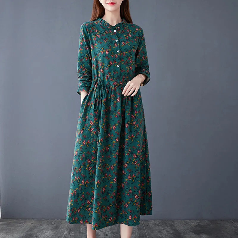 Cotton and linen Dress Women S - Elderly Women Formal Wear ulasan dan harga