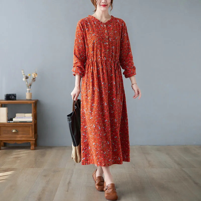 Cotton and linen Dress Women S - Elderly Women Formal Wear ulasan dan harga