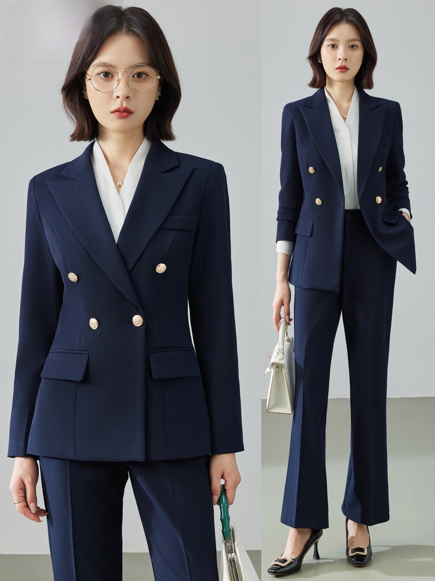 Cobalt Blue Suit Set for Women - Women Formal Wear For Graduation ulasan dan harga